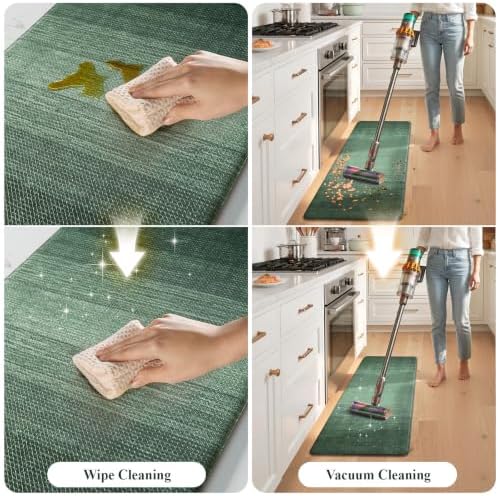KIMODE Anti Fatigue Kitchen Mats for Floor,Farmhouse Kitchen Rugs Sets of 2