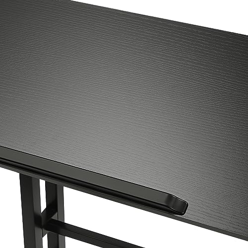 Small Standing Desk, Mobile Rolling Computer Desk, Portable Stand Up Desk with Wheels, Adjustable Height Sit Stand Home Office Desk, 23.6" L x 21.6" W (Black)