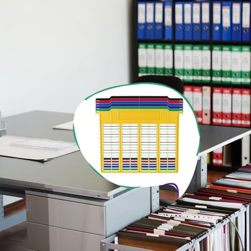 Watersay 6 Pack File Cabinet Dividers 11 x 6 in, Multicolor