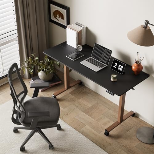 Monomi Electric Standing Desk 55”x24”, Height Adjustable Desk with Wheels