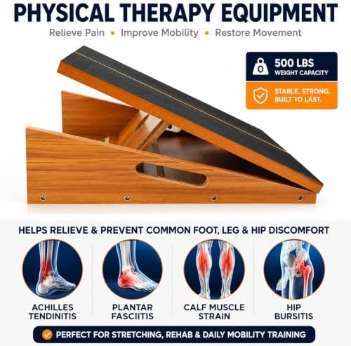 MUCITAGF 16" Wide Slant Board for Calf Stretching, Calf Stretch Board