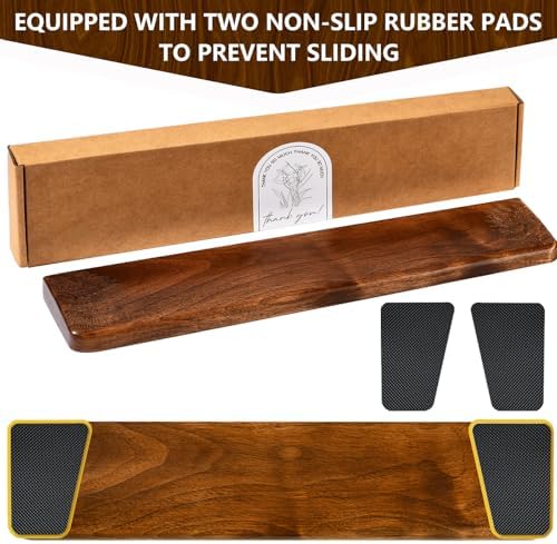 14.2in Walnut Wrist Rest Ergonomic Palm Support for 87Key Keyboard