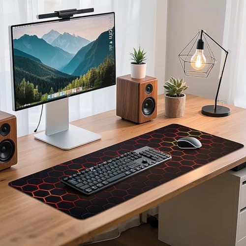 Mouse Pad Gaming - Desk Mat for Keyboard and Mouse - Large Mouse Pads for Desk, Gaming Mousepad with Non-Slip Base, Desks Pad (31.5" X 11.8") for Game, Office and Home