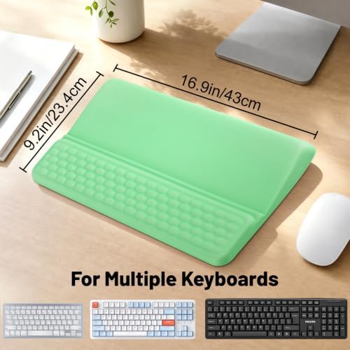 Keyboard Stand with Wrist Rest，Ergonomic Keyboard Riser Holder Lifter Tray