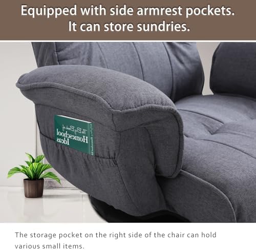360° Swivel Floor Gaming Chair, Folding Floor Lounge Chair with with Padded Armrest and Back Support,14 Position Adjustable Recliner,Lazy Japanese Floor Chair for Esports,Reading,Napping,Grey