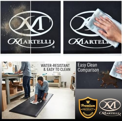 Martelli Enterprises Anti-Fatigue Floor Mat – Ergonomic Cushioning Mat - Non-Slip Grip for Sewing, Standing Desks, Kitchens, Workshops – Foam Pain Relief for Feet, Knees, and Lower Back