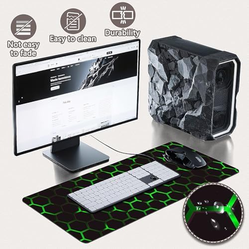 Mouse Pad Gaming - Desk Mat for Keyboard and Mouse - Large Mouse Pads for Desk, Gaming Mousepad with Non-Slip Base, Desks Pad (31.5" X 11.8") for Game, Office and Home