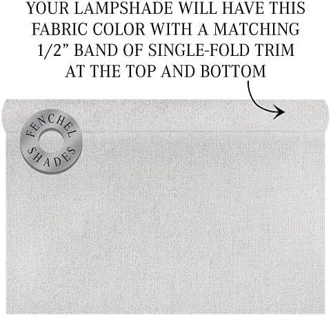 FenchelShades.com Lampshade 6" Top Diameter x 10" Bottom Diameter x 8" Slant Height 6x10x8" with Spider Attachment Diameter 0.4 Inch for Lamps with a Harp (Shimmer - Arctic Ice)
