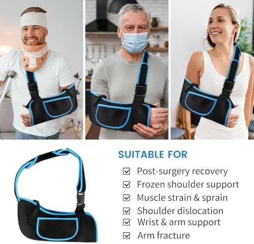 Arm Sling Shoulder Immobilizer for Men & Women, Rotator Cuff Support Brace