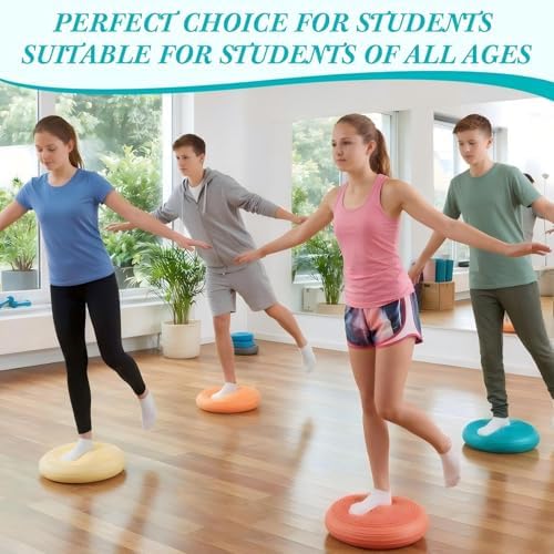 Libima 4 Pcs Wiggle Seat Inflated Wobble Cushion for Kids