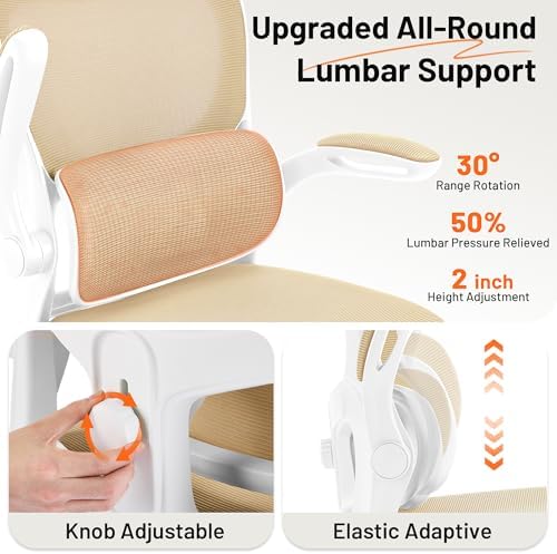 AreShark Drafting Chair - Ergonomic Tall Office Chair with Lumbar Support and Flip-up Armrests - High Standing Desk Chair Breathable Mesh with Adjustable Footrest Ring and Height for Home Office