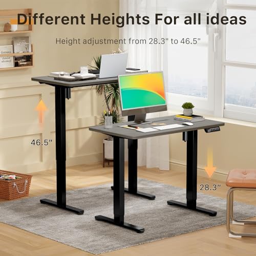 JOY worker Electric Small Standing Desk, 35" Whole Piece Height Adjustable