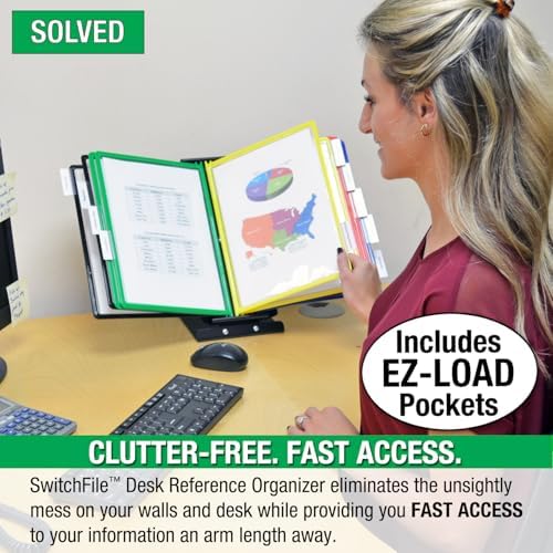 Ultimate Office SWITCHFILE 10-Pocket Reference Display Organizer Color Pkts