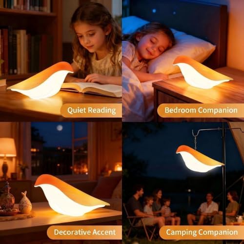 Cordless Bird Lamp,Touch Desk Lamp