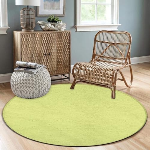 Highly Premium Quality Floor Mat, Office Chair Decor Mat, Room Sofa Yoga Soft Round Carpet Yellow, 60inch