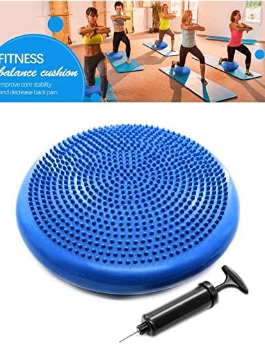 Inflated Stability Wobble Cushion, Yoga Balance Wiggle Seat Pad Disc for Pain Relief, Pelvic Floor Recovery, Rehabilitation Training
