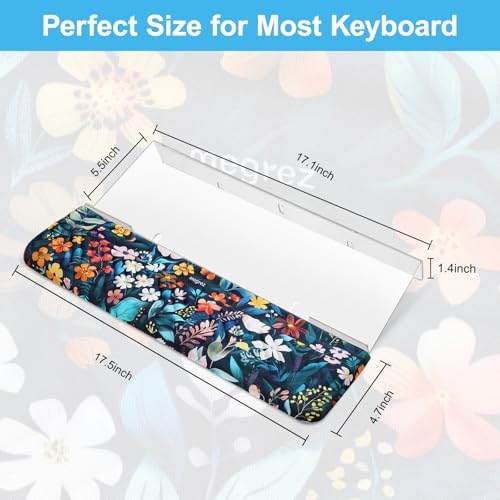 MEGREZ Acrylic Keyboard Stand with Memory Foam Wrist Rest