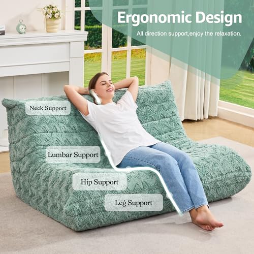 Hobestluk Large Bean Bag Chairs for Adults Fireside BeanBag Couch Togo Sofa
