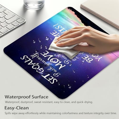 Inspirational Quotes You Got This Mouse Pad, Starry Aurora Sky Desk Mat