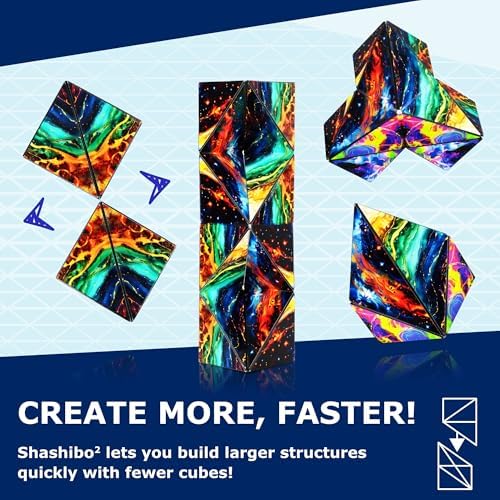Shashibo ICOSA XL Magnetic Puzzle Toy, Stress Relief Fidget Toy