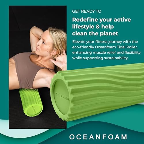 Oceanfoam Tidal Roller - Massage Foam Roller for Exercise (Algae Green)
