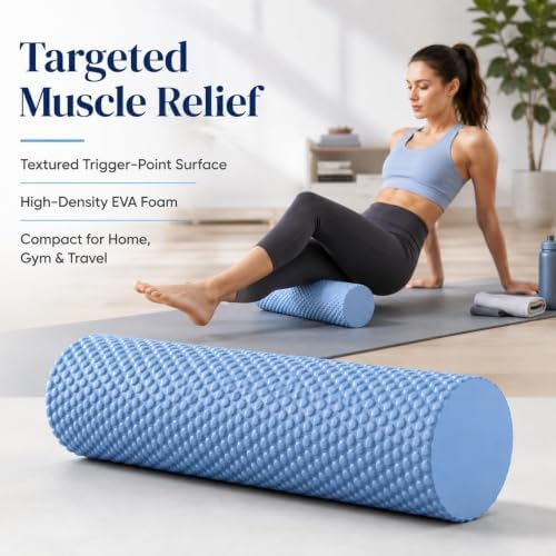 EVA Foam Roller for Back Yoga Balance Exercises, Pink, 1