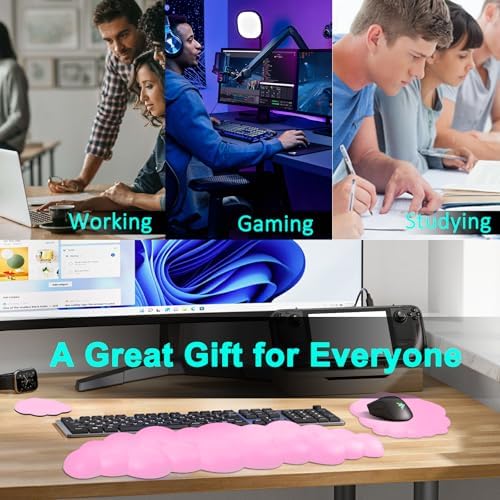 Cloud Wrist Rest Mouse Pad & Keyboard Wrist Support Set for Home & Office