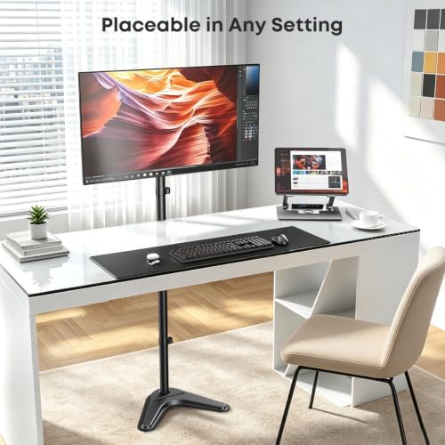 PUTORSEN Single Tall Monitor Stand with 48 inch Pole