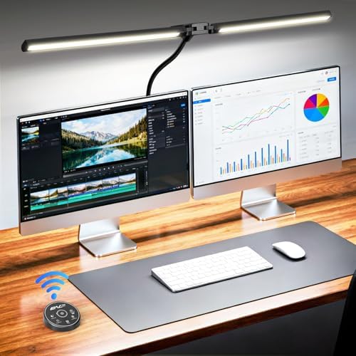 LED Desk Lamp for Home Office, Stepless Dimming Architect Lamp with Clamp
