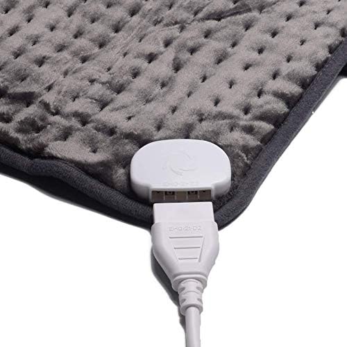 Ambershine 17''x33'' XXXL King Size Heating Pad with 12 Temperature Settings & 4 Auto-Off Countdown Timers, Pain Relief for Back/Neck/Shoulders/Abdomen/Legs(Dark Gray)
