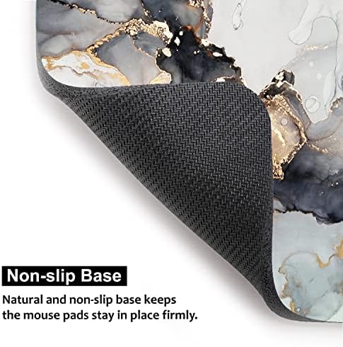 Audimi Small Mouse Pad 6 x 8 Inch, Mini Mouse Pad Thick for Laptop Wireless Mouse Home Office Travel, Portable & Washable (Grey Marble)