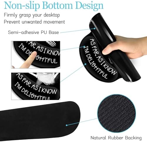LIMKRIAN Ergonomic Mouse Pad with Wrist Rest Desk Mat Set, Skeleton Decor
