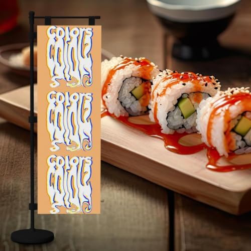 Melting Colors Colorful Deluxe Desk Flag Set, 12 x 4 Inch Miniature Table Flag with 14" Pole & Stand Base