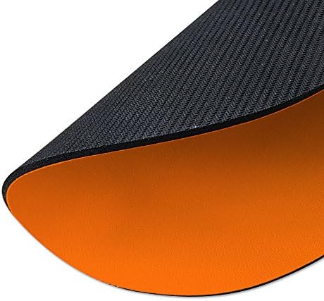 Non-Slip Round Mousepad, FINCIBO Solid Orange Mouse Pad for Home, Office and Gaming Desk