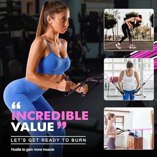 HPYGN Resistance Bands with Handles, 150 lb Exercise Bands for Home Workout