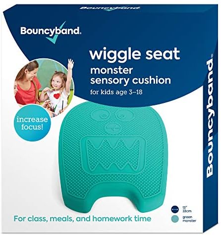 Shaped Wiggle Seats by Bouncyband – Green Monster, 13"x10.5"x2.2"