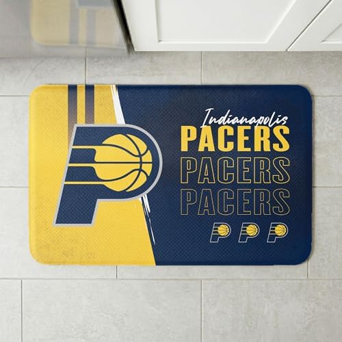 Northwest NBA Indiana Pacers Embossed Anti-Fatigue Mat, Cushioned Kitchen Floor Rug, Non-Slip PVC Standing Comfort, 18 x 30 in