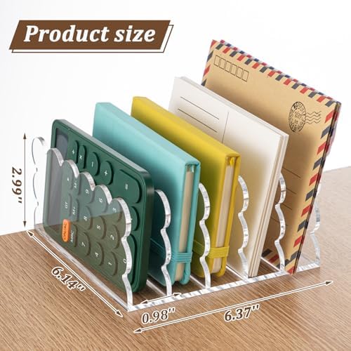 Vertical File Organizer, 5 Compartments, 6.3 x 5.9 x 3 Inch