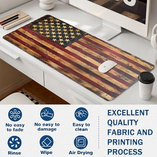 Mouse Pad Gaming - Desk Mat for Keyboard and Mouse - Large Mouse Pad for Desk, Mousepad (35.4" X 15.7") with Non-Slip Base, Desks Pad Mat Office and Home