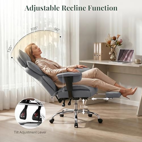 Big and Tall Office Chair 400 LBS, for Adults, Home Office