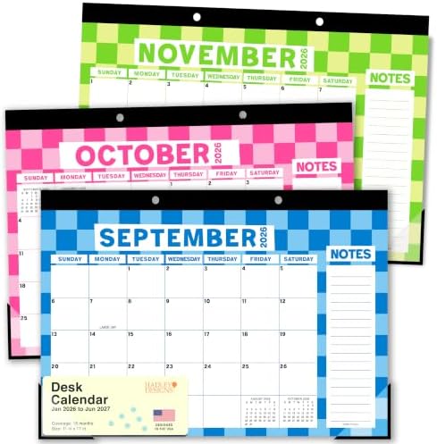 Large Desk Calendar 2026 - Desktop Calendar 2026-2027