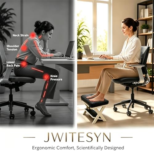 Foot Rest Under Desk, Ergonomic Wooden Desk Foot Rest
