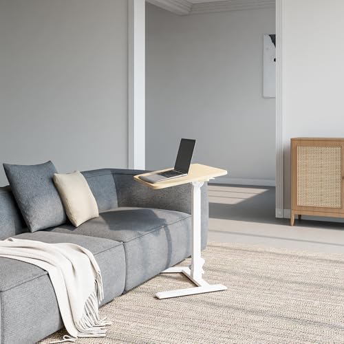 alawooder 25" Mobile Folding Desk: Pneumatic Sit-Stand, No Assembly
