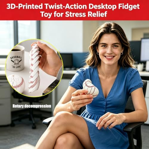 Baseball Fidget, Baseball Fidget Toys, 3D Printed Twist