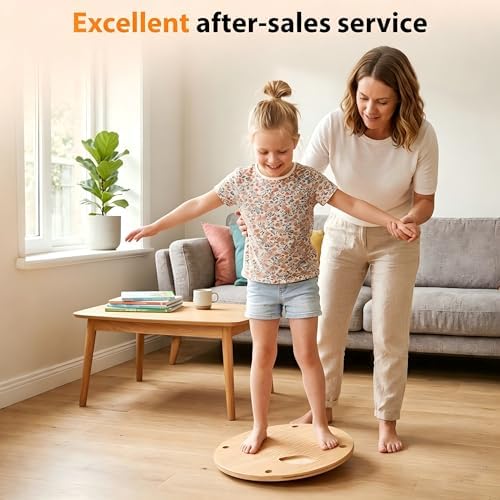 Wooden Wobble Balance Board, Balance Trainer for Kids,Toddlers,Teens