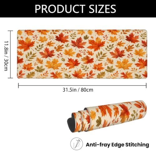 Leaf Fall Large Mouse Pad Non-Slip Rubber Long Gaming Desk Mat