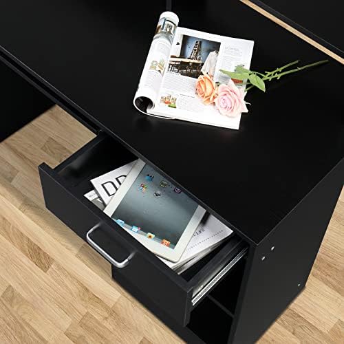 Karl home Computer Desk Study Writing Desk, Black