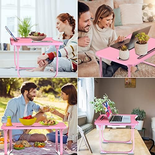 Fayquaze Lap Laptop Desk, Portable Foldable Laptop Bed Table with Storage Drawer and Cup Holder, Lap Desk Lap Bed Stand Tray Table Serving Tray for Eating, Reading and Working