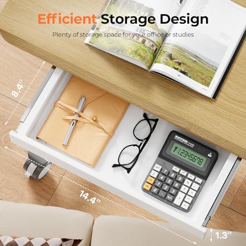 28" Mobile Standing Desk with Drawer, Portable Laptop Desk