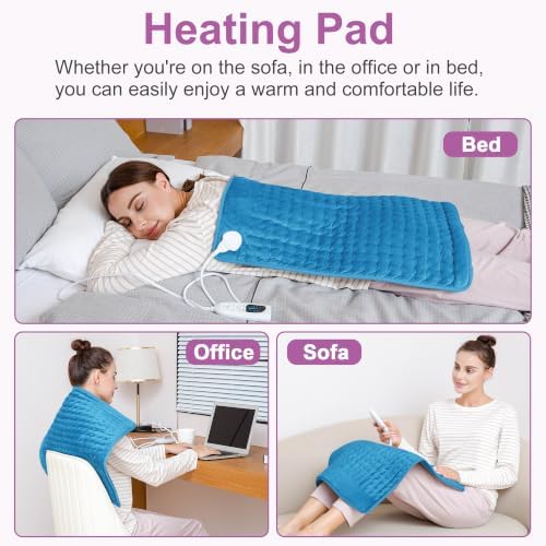 Heating Pad,Electric Heating Pads,Heating Pad for Back,Blue,24x20 Inch